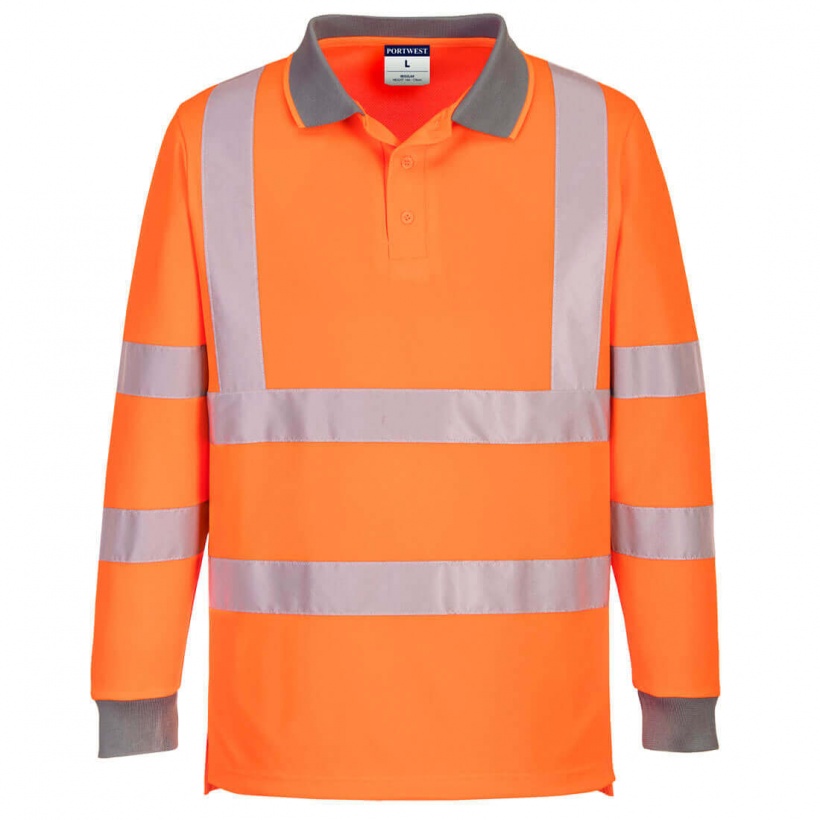 Portwest EC11 - Eco Hi-Vis L/S Polo (6 pack) 175g